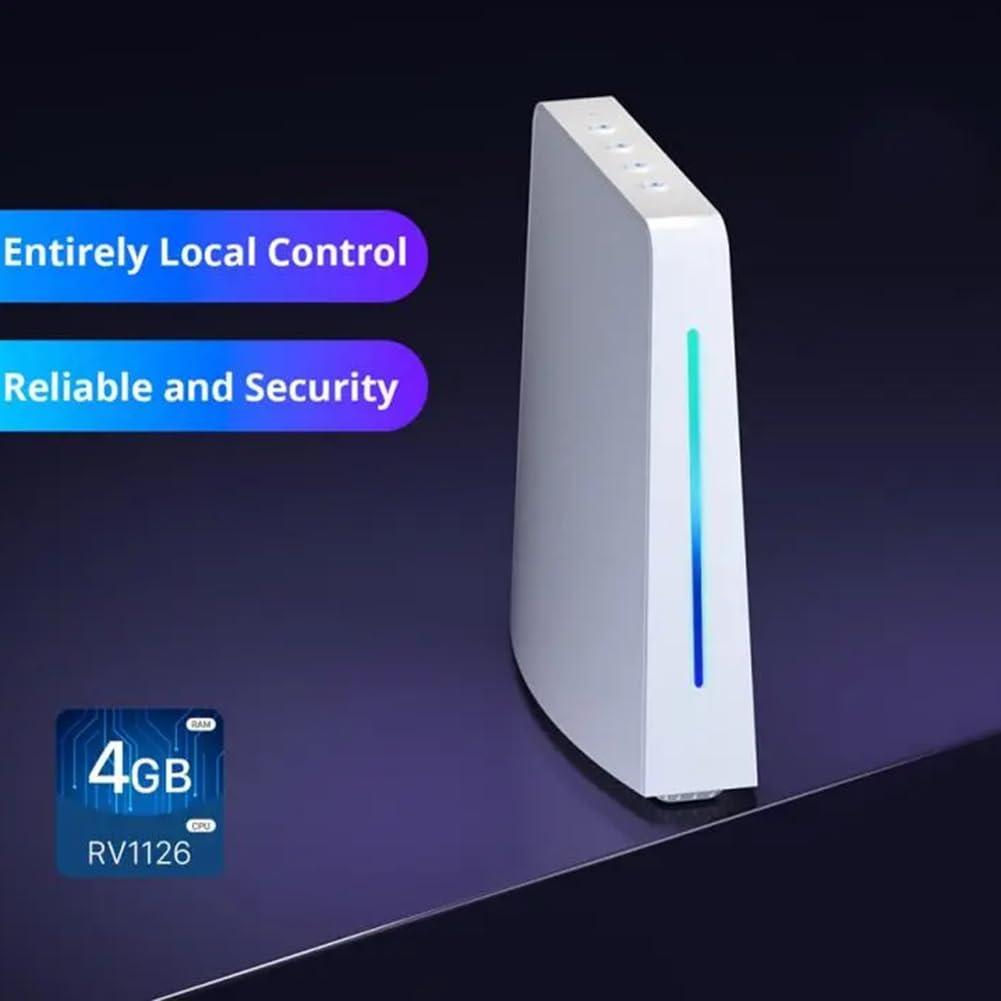 IHost Smart Home Hub AIBridge Zigbee 3.0 Gateway Matter Servidor Local Privado para Dispositivos Wi-Fi LAN Abierta (4 GB)