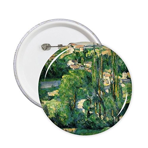 Badge Cézanne impressionnisme broche de peinture verte XXL pin's rond pour customisation textile