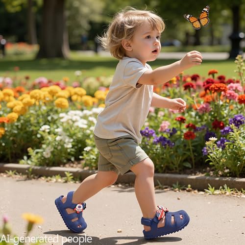 Image of ChayChax Toddler Classic Fisherman Sandals Boys Girls Closed Toe Water Pool Beach Sandal Naturally Splay