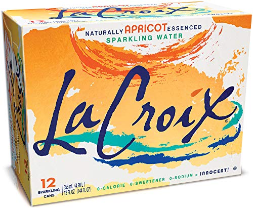 LaCroix Sparkling Water, Apricot, Naturally Essenced, 0 Calories, 0 Sweeteners, 0 Sodium, 12