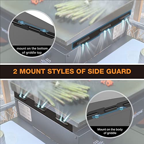 Image of Wind Guards for Blackstone 28 inch Griddle, MeWeBlue Blackstone Accessories Fit for Grill, MeWeBlue 5016 Magnetic Stainless Steel Wind Screens Protect Flame Hold Heat, Compatible with Hood