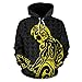 LRKZ T-Shirt 3D pour Homme, Casque PolynéSien Kakau Arme Kanaka Warrior T-Shirt à Col Rond à SéChage Rapide, Totem LéGer en Polaire à Manches Longues Pull à Capuche,Hoodie,5XL