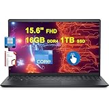 Dell Inspiron 15 3520 Business Laptop | 15.6' FHD Anti-Glare Multi-Touch | Intel 10-Core i5-1235U (i7-1195G7) | 16GB DDR4 1TB SSD | Office2021Pro Win11Pro Black