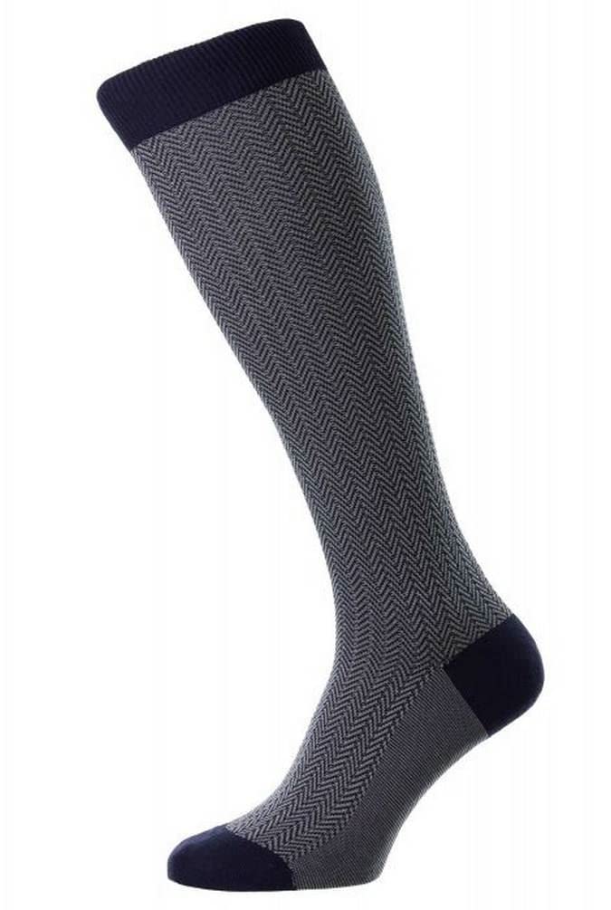 PantherellaMens Fabian Cotton Fil D'Ecosse Over the Calf Socks