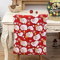 Chickwin Coprisedie Natalizie, Fodere Coprisedie Natale in Spandex Elasticizzato Universale 1 2 4 6 8 Pezzi Protezione per Sedie per Decorazione Feste Cerimonie (Campanelle di Natale,6 Pezzi
