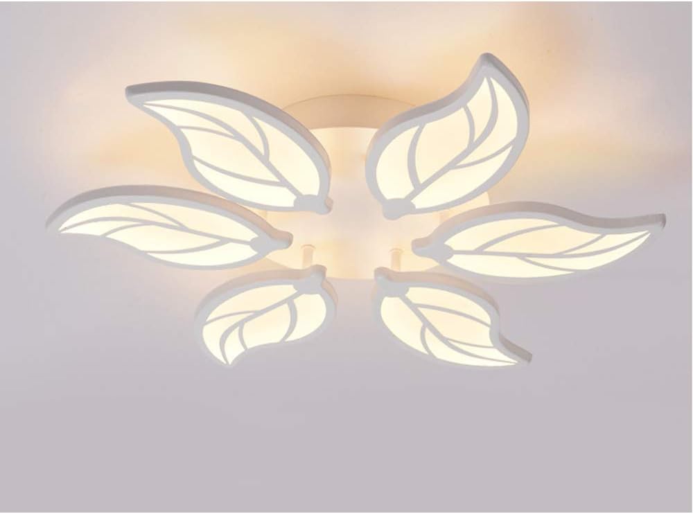 🛒 Crаzу Dеаlѕ LITFAD 6-LED Leaf Design Dimmable Semi Flush Ceiling Light Nordic Style Acrylic Ceiling Flush Mount Modern Stepless Dimming LED Ceiling Lamp Pandent Light for Dinning Room Bedroom Restaurant 🔥 LITFAD 6-LED Leaf Design Dimmable Semi Flush Ceiling Light Nordic Style Acrylic Ceiling Flush Mount Modern Stepless Dimming LED Ceiling Lamp Pandent Light for Dinning Room Bedroom Restaurant