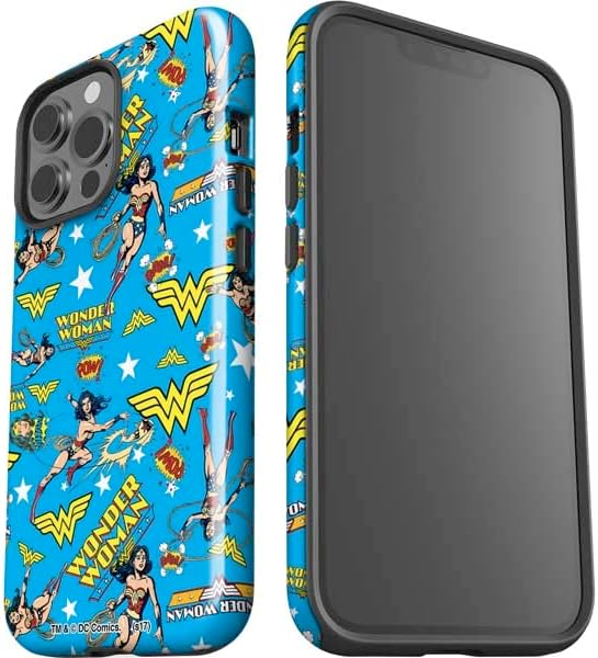 Skinit Impact Phone Case Compatible with iPhone 14 Pro Max - Officially Licensed DC Comics Wonder Woman Action Pose Pattern Design