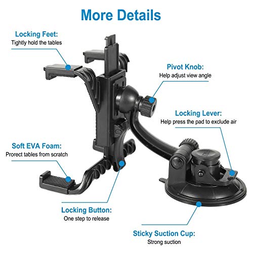 jose2015 17mm TPU Ball Mount Suction Cup, Windshield Suction Cup Mount GPS, GPS Mount for Nuvi Drive Dezl RV GPS Black