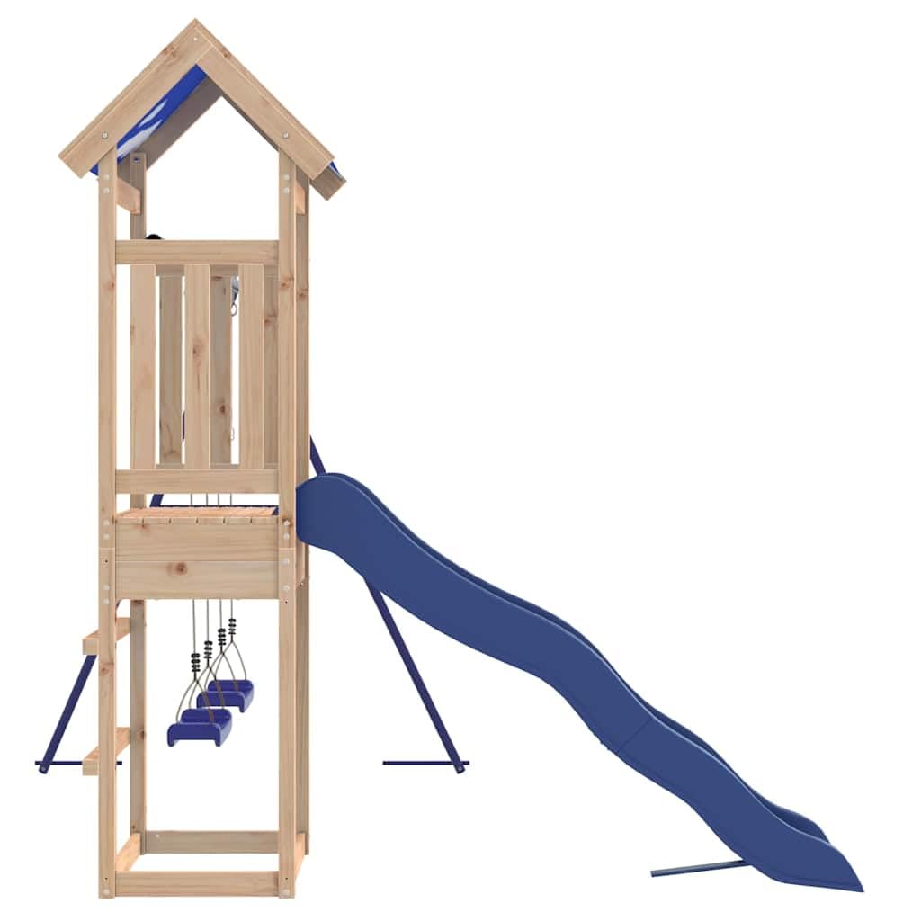 Spielturm Massivholz Kiefer mit Schaukel, Rutsche, Sandkasten und Klettergerüst für Garten, Outdoor Spielplatz, Kinderspielgerät mit Sicherheit und Bewegung, Freizeitspaß im Hof