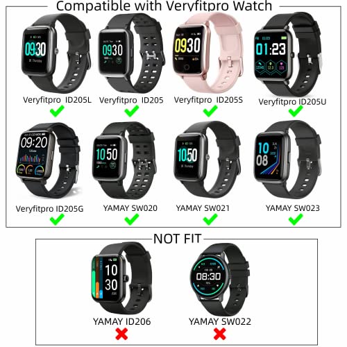 SUGARJAR Strap For ID205L,19mm Silicone Band for Veryfitpro,LETSCOM,Yamay fitness,Letsfit,LIFEBEE,GRV,Willful,Popglory,Blackview,TEMINICE,ID205S ID205G ID215G ID216 SW020 SW023 WF021 WF025 Uwatch3 - Image 3