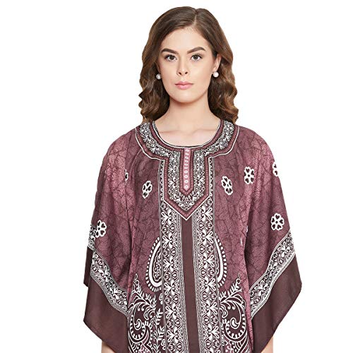 Image of Oussum Women Plus Size Kaftan Kimono Loose Maxi summer dresses for women Beach 3 /4 Sleeve Casual lounge dress Boho