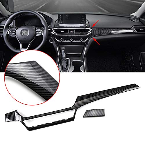 Xotic tech 2pcs abs carbon fiber pattern car middle console dashb…