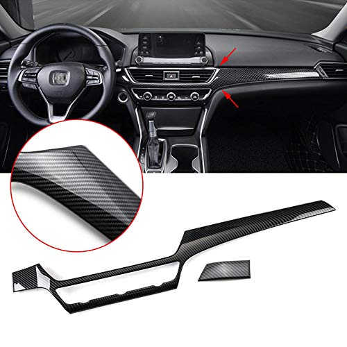 Xotic Tech 2pcs Car Middle Console Dashboard AC Switch Button Panel Cover Trim Carbon Fiber Pattern Compatible with Honda Accord 10th 2018-2022