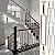 LZMZMQ Metal Balusters Spindle for Stairway, Modern Indoor Black Gold Square Railing/Deck Stairs Guardrail, with Flat Brackets & Complete Kit, Floor Face Mount, Garden/Loft/Villa