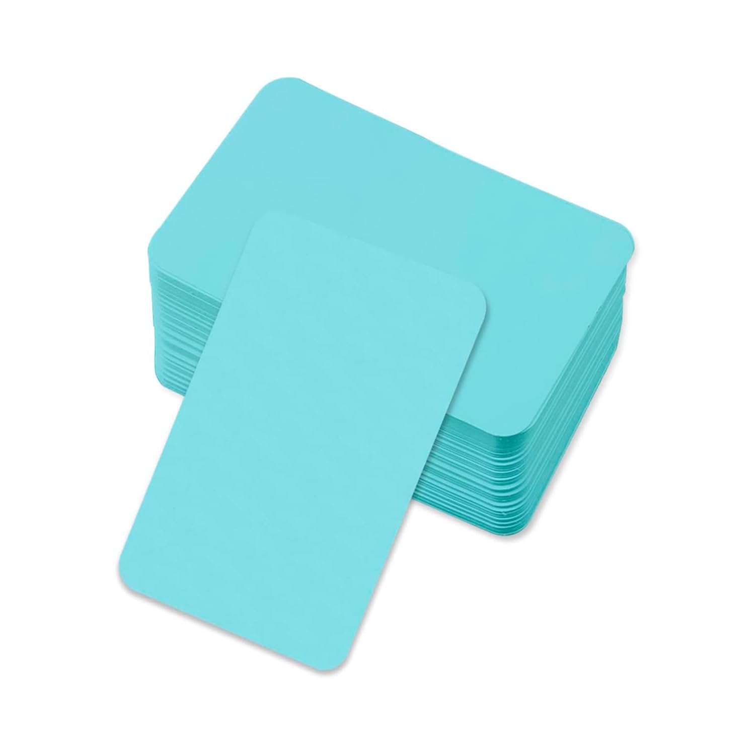 Hopzab 100 Pcs Blank Flash Cards Craft Words Hard Cardstock Message Card for Business Learning Study Painting DIY Memory Note Gift Tags Greetings Invitations(Linght Blue)