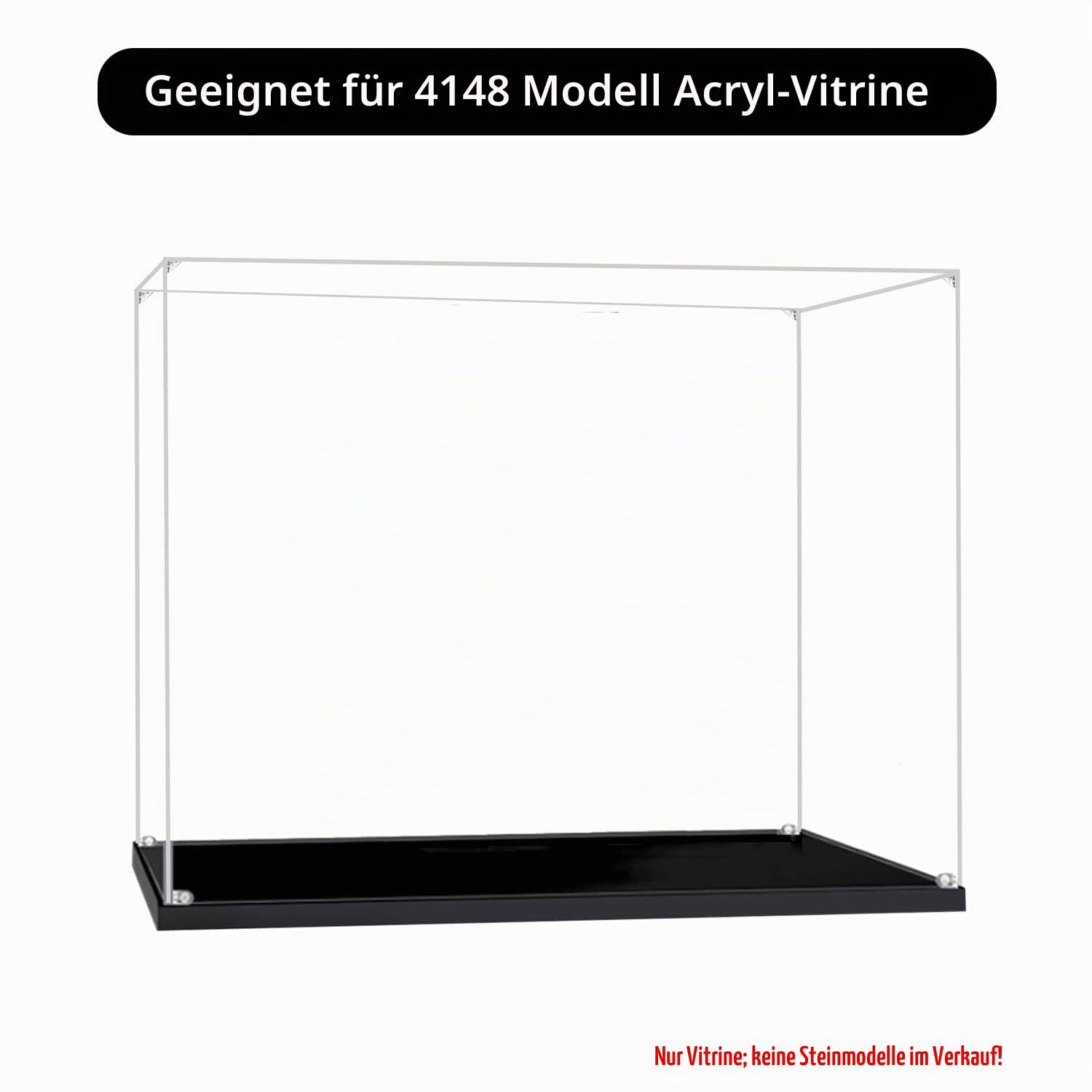 Vitrine mit #4184 Acryl-Vitrine,kompatibel mit #4184 Piratenschiff-Bausteinmodell,staubdichte Display-Box (Modell Nicht im Lieferumfang enthalten)(2MM)