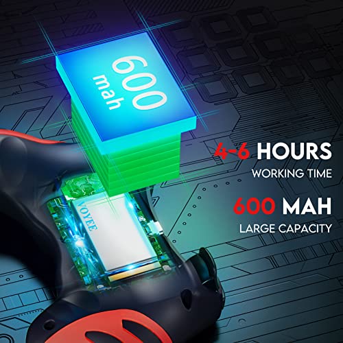 Image of VOYEE WE-07P Wireless PC Controller, Game Controller for PC PS3 PS2 Dualshock Joystick for Laptop PC Gaming, Wireless PC Gamepad (Red)