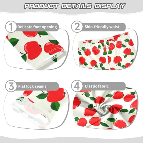 Girls Leggings Size 4T Fruit Leaves Soft Stretchy Pants Breathable Girl Clothes for Workout School3