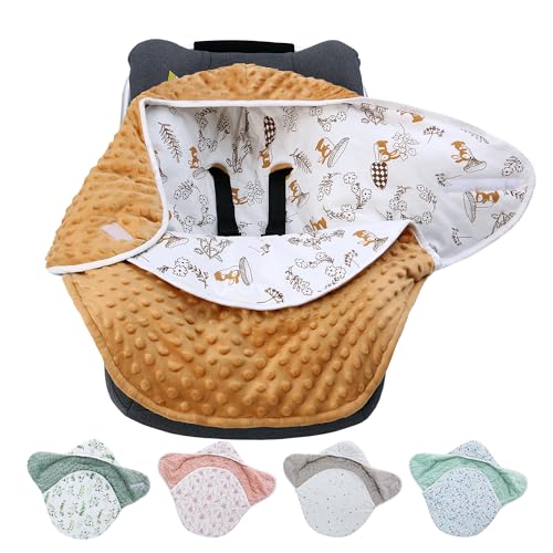 amo nenes Manta Envolvente para Asiento Bebé, Manta de Invierno para bebé Universal para Capazo de Bebé, Correa de 3 Puntos Regalo para bebés niños y niñas de 0-12 Meses