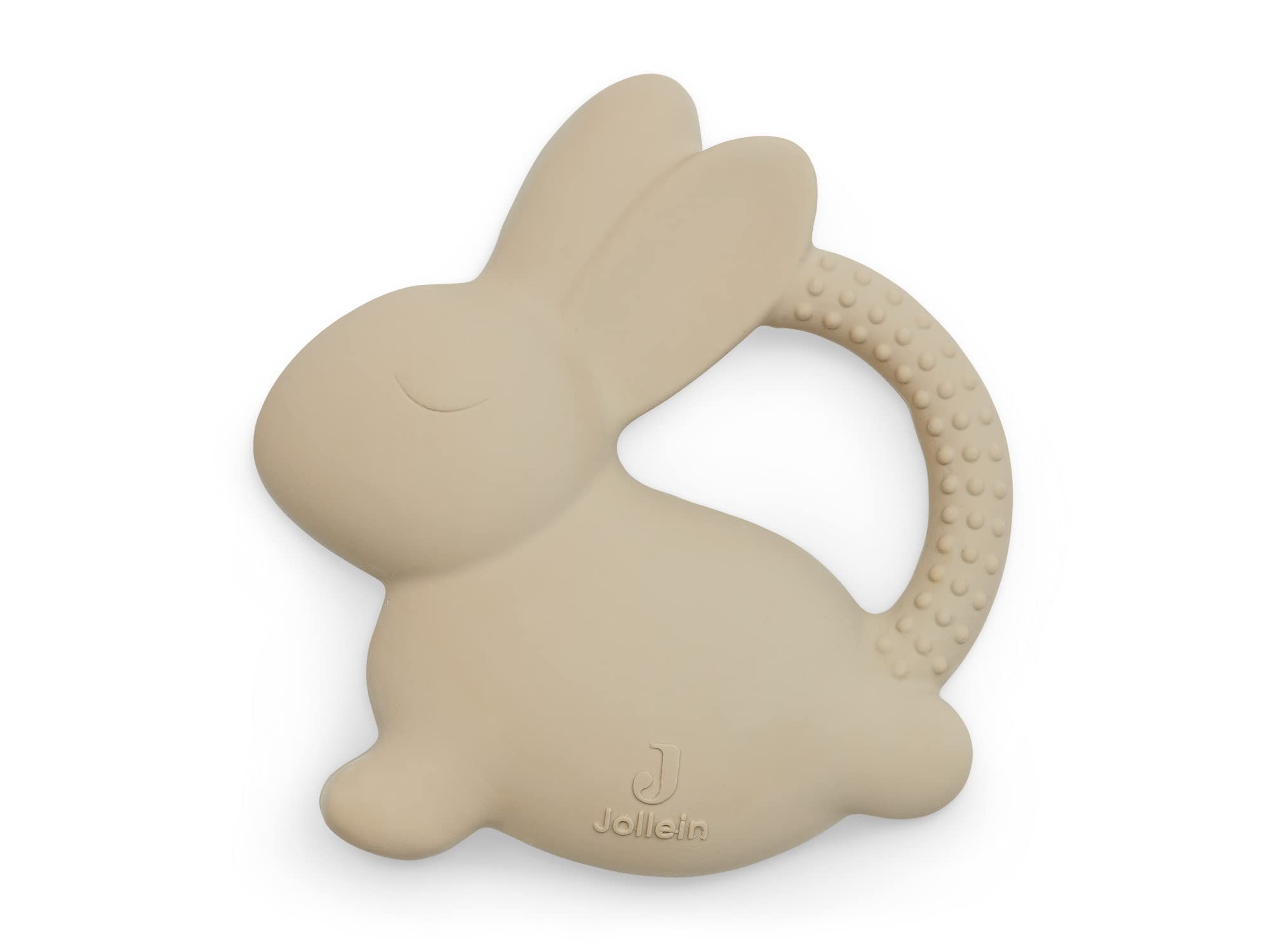 Jollein 101-​007-​66019 Anneau de dentition en caoutchouc naturel lapin Nougat 10 x 10 x 2 cm