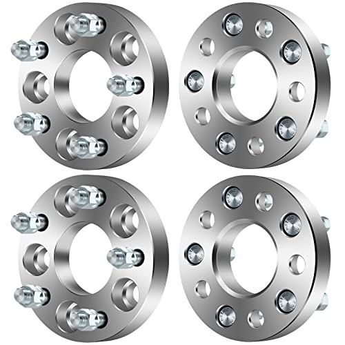 Abrillvt 5x110 to 5x4.5 Wheel Spacer Adapters 1 inch Thread Size 12x1.5 Compatible with for Catera 97-01 for Cobalt Wheel Spacer Adapters 05-10 for Malibu 04-12 4PCS