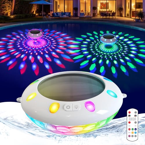 Luces solares LED impermeables para piscina con iluminación dinámica multicolor 2