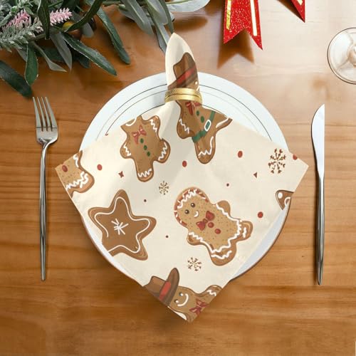 Servilletas de Tela Navidad Multicolor Pack x6 20x20 pulg miniatura 3