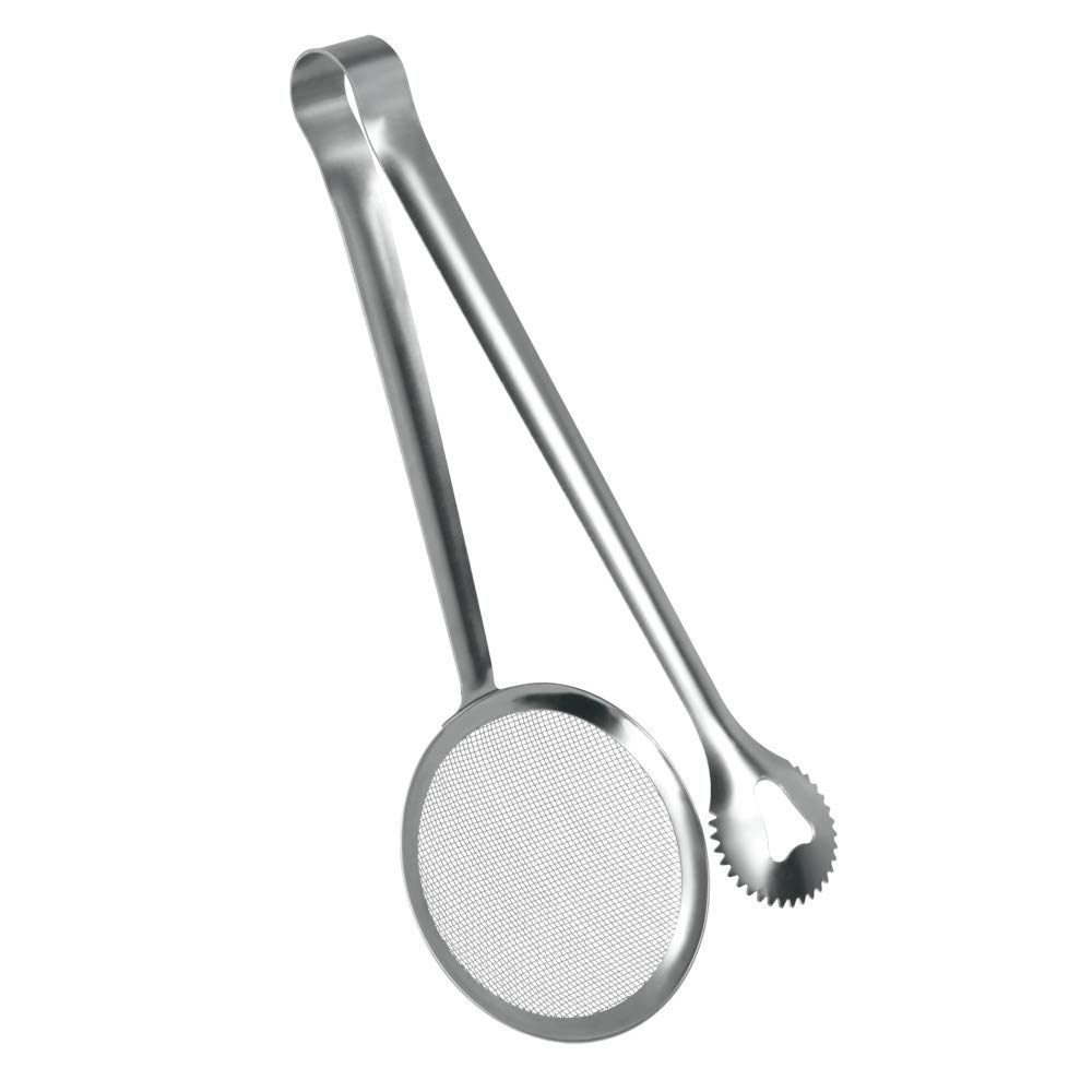 Metaltex Stainless Steel Frying Tongs, Silver, 33 cm