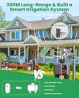 johgee 2er-Packu Bewässerungscomputer WLAN mit 300M RF-Technologie, Bewässerungsuhr für Gartenbewässerung Kompatibel mit Alexa & Smart Life App, Automatischem Bewässerungssystem für Garten Rasen – Ansicht 3