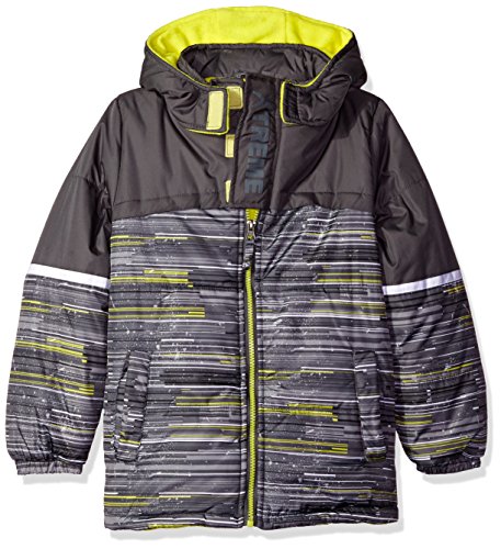 iXtreme Baby Boys' Multi Square Print Puffer, Charcoal, 12 Months