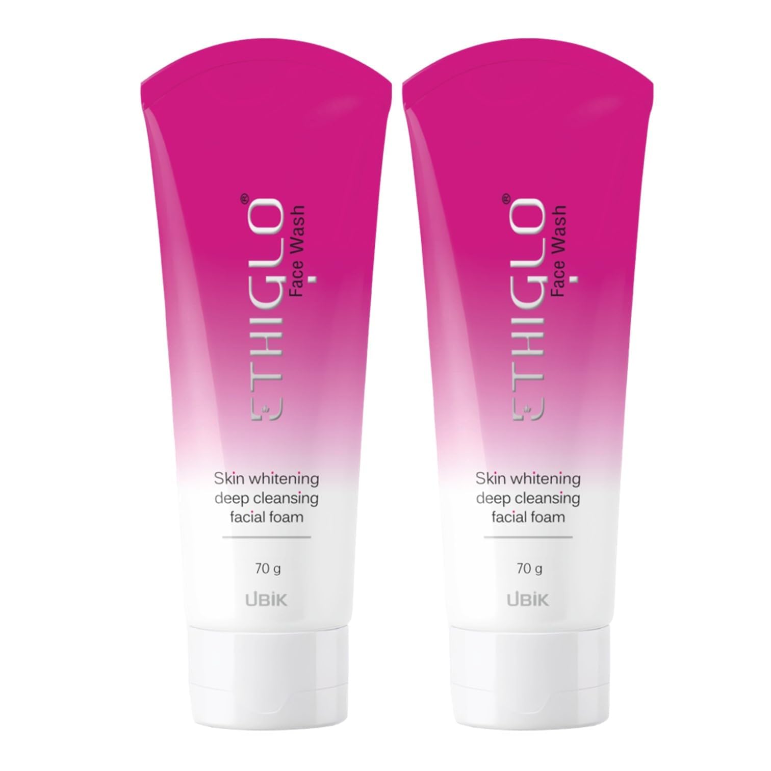 Ethiglo facewash 70gm | Skin whitening deep cleansing facial foam | Pack of 2
