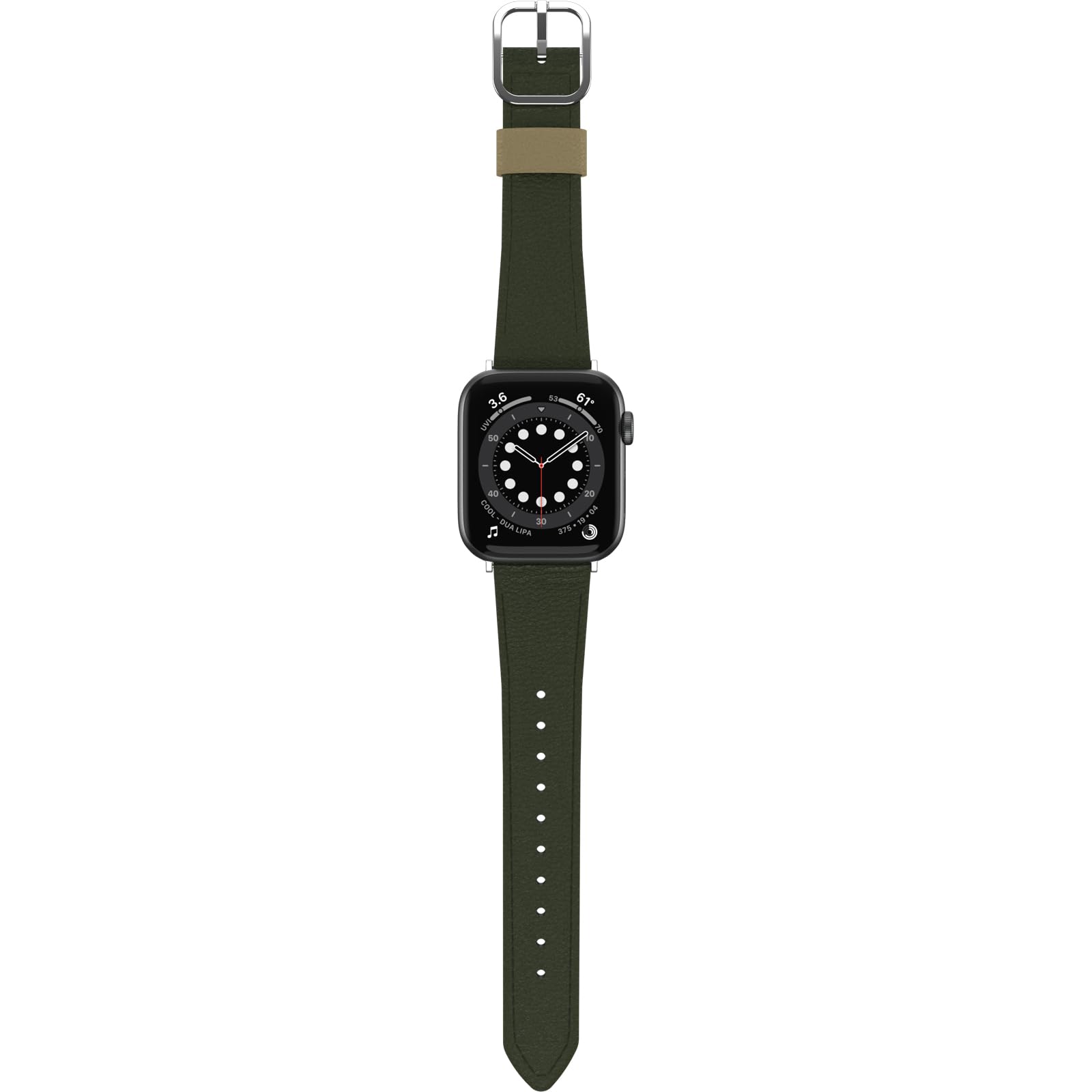 OtterBox Symmetry Cactus Leather Watch Band for Apple Watch 44/45/46mm, Replacement Durable Soft Touch Strap for Apple Watch, Green