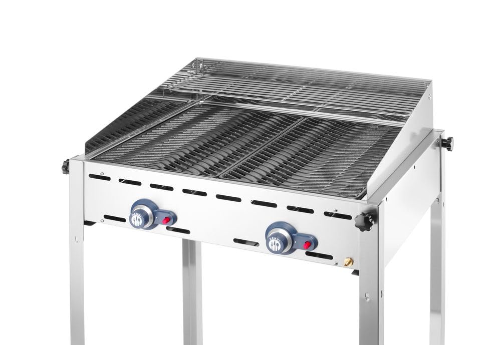 HENDI Rejilla de asador, GN 1/1, de Hierro Fundido, 325x530mm, para Todas Las Parrillas, Grill, barbacoas Green Fire de HENDI