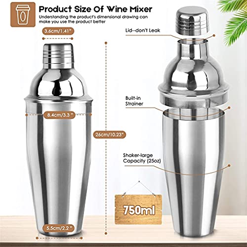 Set coctelera y accesorios bartender acero inoxidable miniatura 2