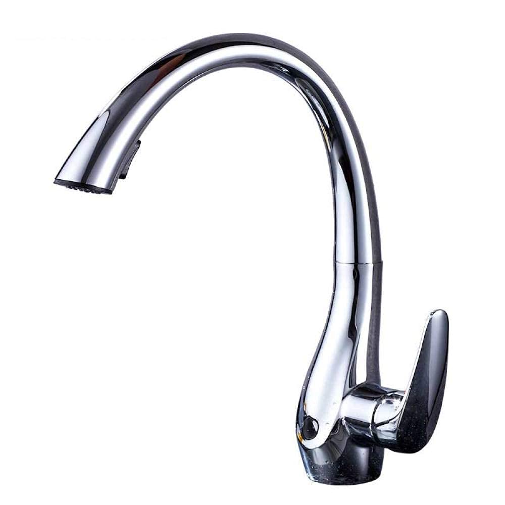 Grifos Profesionales, Grifo de Cocina móvil, rociador de níquel Cepillado, Boquilla móvil de una Sola manija, Fregadero de Cocina de Arco Alto, un Aniversario cómodo