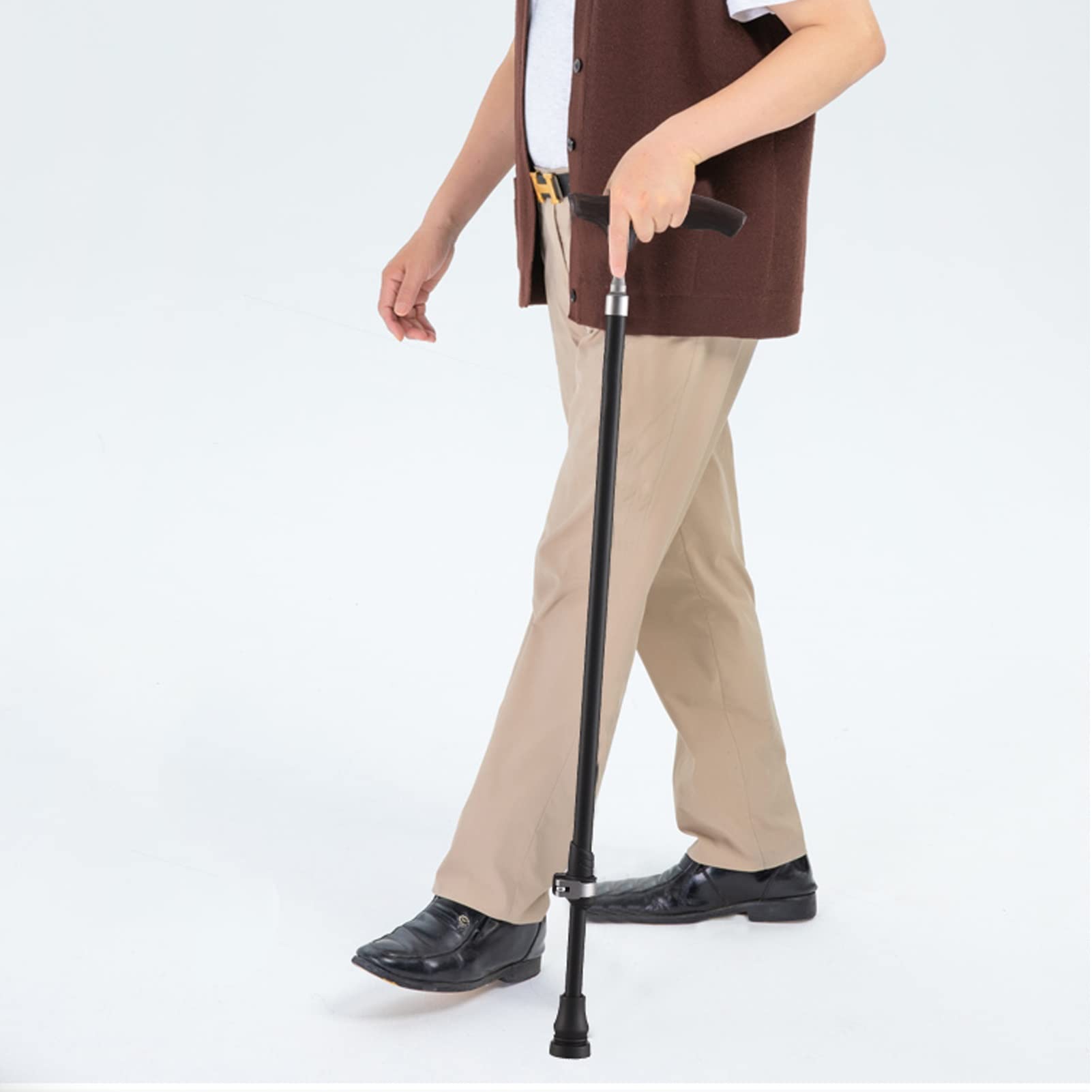 Bastón Ajustable, Bastón Ergonómico Ligero Antideslizante de Aluminio para Ancianos, Adecuado para Una Altura de 140-190 Cm (Color : A(One Leg))