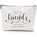 Side by Side or Miles Apart Friends Gifts - Best Friend Long Distance Friendship Gifts for Women - Funny Birthday, Christmas Wine Gifts for BFF, Bestie, Soul Sister, Girlfriends - Makeup Bag
