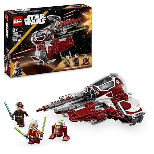 LEGO Star Wars 75401 Interceptor Jedi de Ahsoka Caza Estelar de Juguete para Niños y Niñas de 8 Años o Más de Las Guerras Clon, Minifiguras de Ahsoka Tano y Anakin Skywalker con Espadas Láser y R7-A7 | Ya disponible en tu tienda friki favorita! En mundofriki.es!
