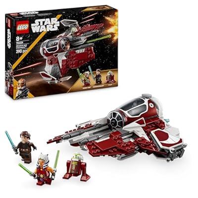 LEGO Star Wars 75401 Ahsokas Jedi Interceptor Sternenjäger für Fans von The Clone Wars Ahsoka Tano & Anakin Skywalker Minifiguren mit Lichtschwertern und R7-A7 für Jungen und Mädchen ab 8 Jahren