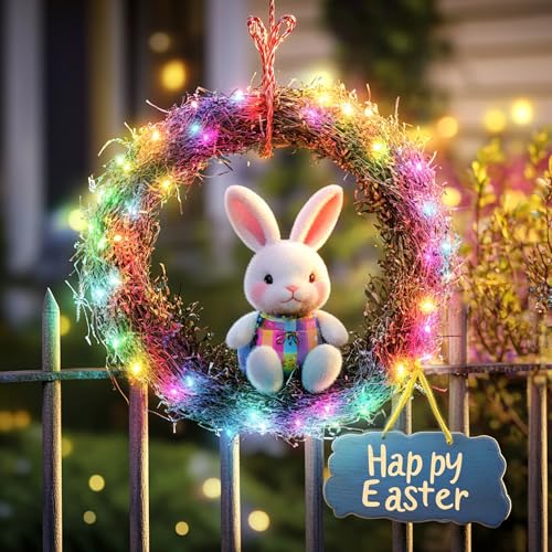 Image of Dazzle Bright 300 LED Easter String Lights, 100 FT Colorful Connectable Waterproof String Lights Clear Wire with 8 Modes, Easter Decorations for Indoor Outdoor Party Yard Garden (Pastel)