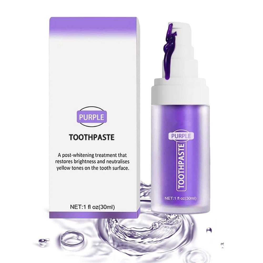 DENDAWEN Purple Toothpaste for Teeth Whitening, Purple Toothpaste Whitening, Purple Toothpaste, Teeth Whitening Toothpaste, Tooth Stain Removal