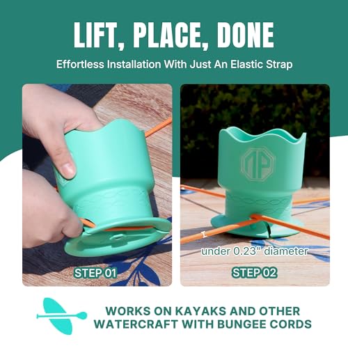 Image of niphean Paddle Board Cup Holder 2 Pack, Versatile Kayak Accessories Drink Holder for Various Container Sizes, Durable and Stable Boat Cup Holder for SUP Paddleboard & Kayak