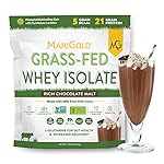 Marigold Grass-fed Whey Isolate Protein Powder – Rich Chocolate Malt Flavor – 1 Lb | 100% Pure, Cold-Processed, Micro-Filtered, Undenatured, Non-GMO, rBGH Free, Soy Free, Gluten Free, Lactose Free