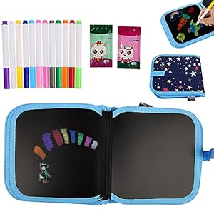 ZoneYan Doodle Pad, 14 pagina’s graffiti-tekenbord, herbruikbaar kleurboek, draagbaar kinderkleurboek, innovatief bord…