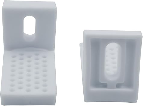 2 Sets Toilet Seat Bolts Plastic L Shaped Mounting Bracket Toilet Seat Ring Screws Replacement Kits(2.59 x 1.69)