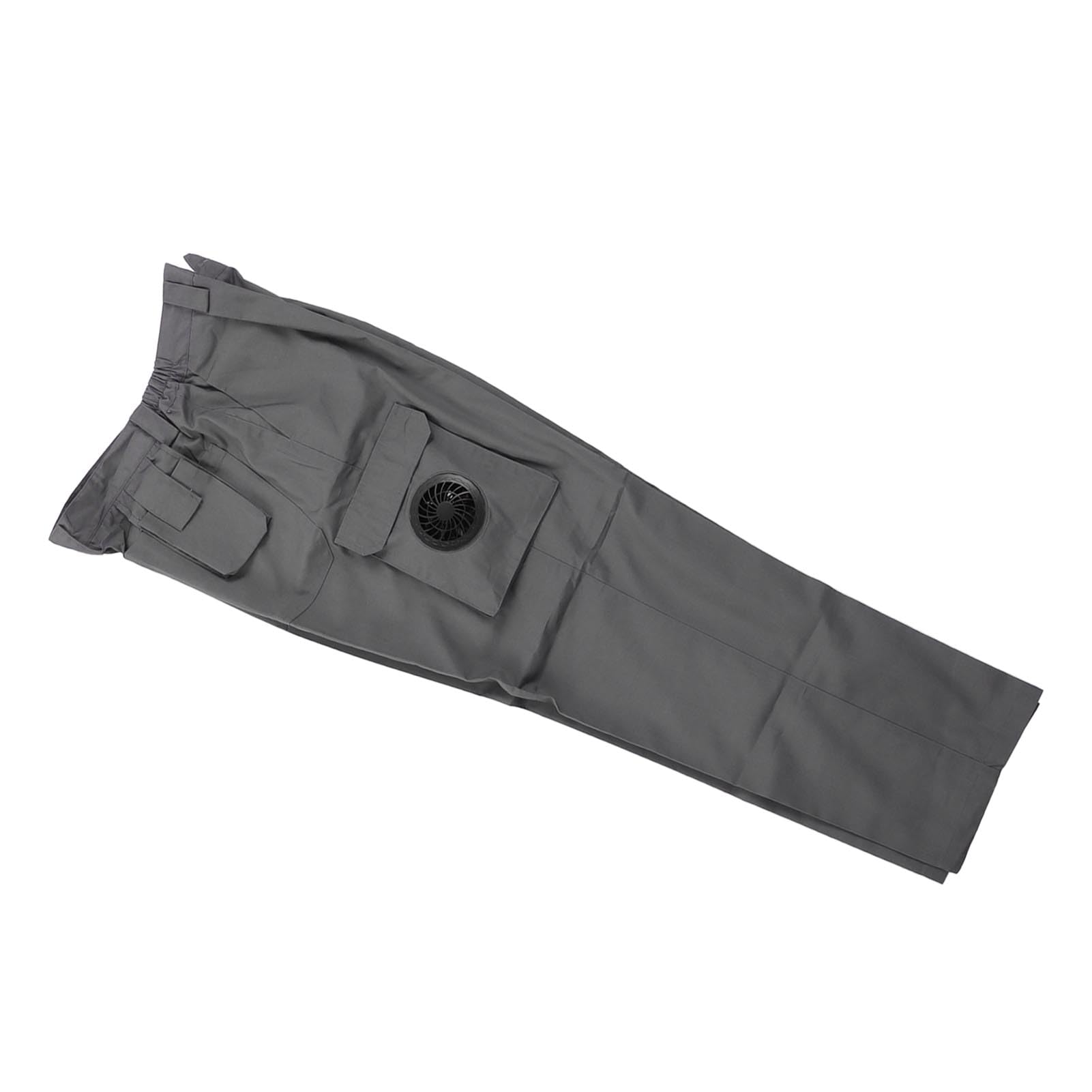 Pantaloni con Ventola di Raffreddamento con Ventole USB Rimovibili, Pantaloni da Lavoro Leggeri in Poliestere per Costruzioni all'aperto e Giardinaggio, Batteria Integrata da (XXXL)
