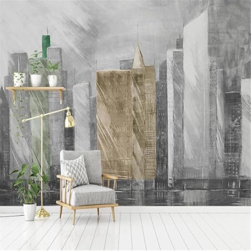 Papier peint 3d architecture urbaine abstraite moderne salon chambre soie gaufrée 150x105 - 2