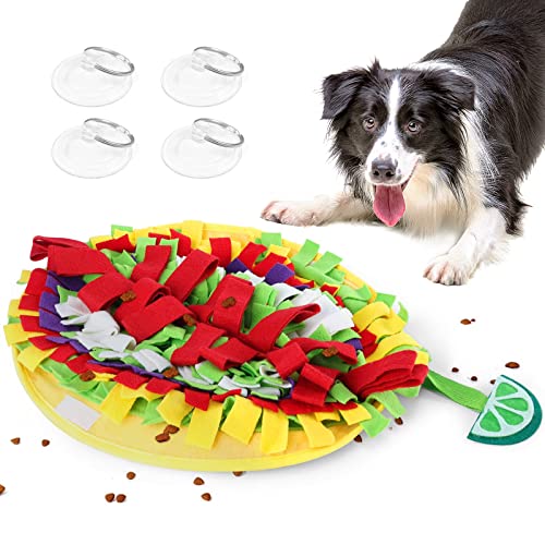 Taco Snuffle Mat for Dogs, Mexican Mental Exercise Feeding Mat,Dog Puzzle Toys, Interactive Pet Treat Toys for Boredom Puppy Lover Gifts