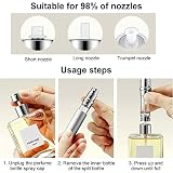 Colexy Atomizer Perfumy, 5ML butelka perfum Akumulator, butelka z sprayem perfumy podróżne, przenośny dozownik perfum, Mini Nebulizatory do codziennego życia (czarny+szary)