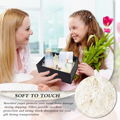 500g Raffia Hamper Shreds Geschreddertes Seidenpapier Füllmaterial,Geschreddertes Papier Füllmaterial Für Pakete,500g umweltfreundliche, biologisch abbaubare, praktisch staubfreie Füllmaterialien